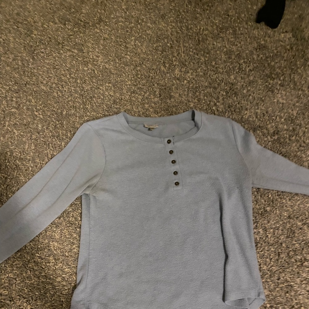 Blue button up